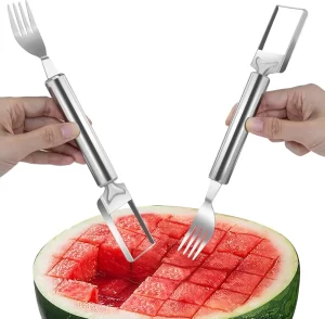 Reinmoson 2 Pack Watermelon Fork Cutter Slicer Tool